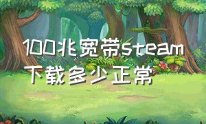 100兆宽带steam下载多少正常