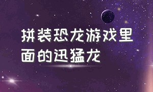 拼装恐龙游戏里面的迅猛龙