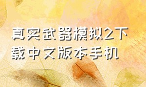 真实武器模拟2下载中文版本手机