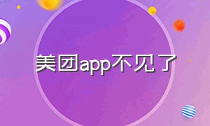 美团app不见了