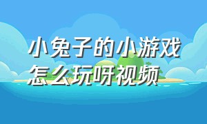 小兔子的小游戏怎么玩呀视频