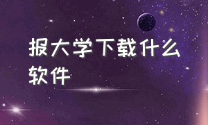 报大学下载什么软件