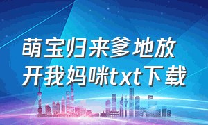 萌宝归来爹地放开我妈咪txt下载