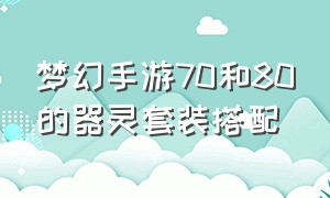 梦幻手游70和80的器灵套装搭配