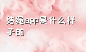 结绳app是什么样子的