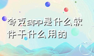 夸克app是什么软件干什么用的