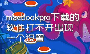 macbookpro下载的软件打不开出现一个设置