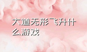 大道无形飞升什么游戏