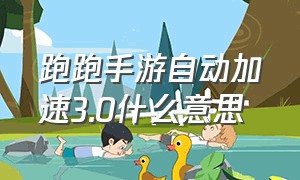 跑跑手游自动加速3.0什么意思