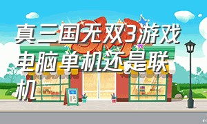 真三国无双3游戏电脑单机还是联机