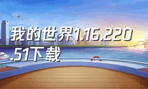 我的世界1.16.220.51下载