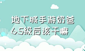 地下城手游奶爸65级后该干嘛