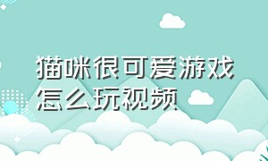 猫咪很可爱游戏怎么玩视频