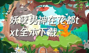 妖孽男神在花都txt全本下载