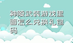 神陵武装游戏里面怎么兑换礼包码