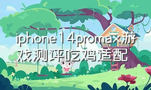 iphone14promax游戏测评吃鸡适配