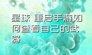 星球 重启手游如何查看自己的武器