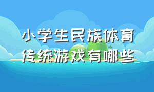 小学生民族体育传统游戏有哪些