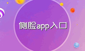 侧脸app入口