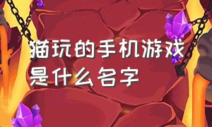 猫玩的手机游戏是什么名字