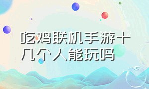 吃鸡联机手游十几个人能玩吗