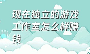 现在独立的游戏工作室怎么样赚钱