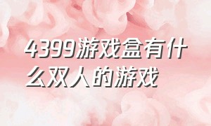 4399游戏盒有什么双人的游戏