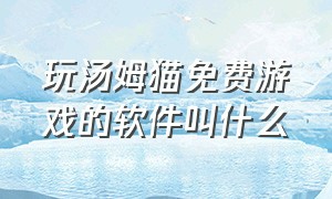 玩汤姆猫免费游戏的软件叫什么