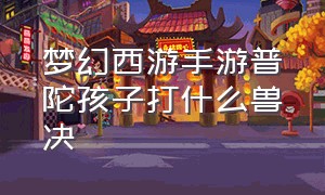 梦幻西游手游普陀孩子打什么兽决