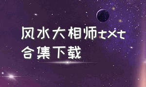 风水大相师txt合集下载