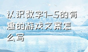 认识数字1-5的有趣的游戏文案怎么写