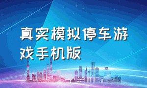 真实模拟停车游戏手机版