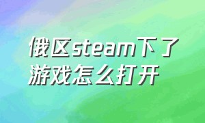 俄区steam下了游戏怎么打开