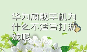 华为旗舰手机为什么不适合打游戏呢