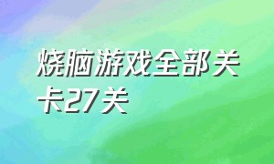 烧脑游戏全部关卡27关