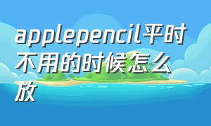 applepencil平时不用的时候怎么放