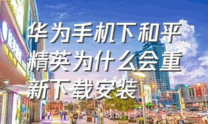 华为手机下和平精英为什么会重新下载安装