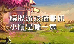 模拟游戏猫哥抓小偷是哪一集