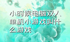 小时候电脑双人单机小游戏叫什么游戏