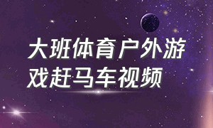 大班体育户外游戏赶马车视频