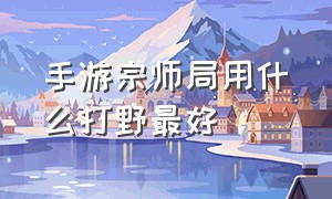 手游宗师局用什么打野最好