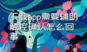 下载app需要辅助触控确认怎么回事