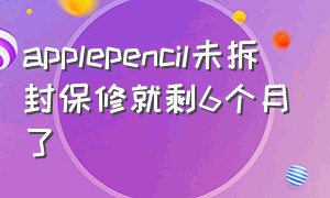 applepencil未拆封保修就剩6个月了