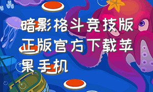 暗影格斗竞技版正版官方下载苹果手机