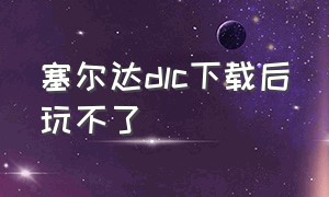 塞尔达dlc下载后玩不了