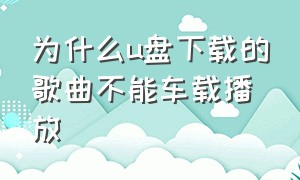 为什么u盘下载的歌曲不能车载播放