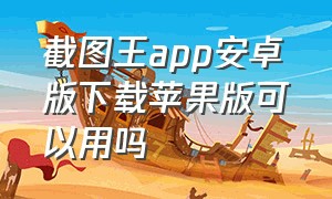 截图王app安卓版下载苹果版可以用吗