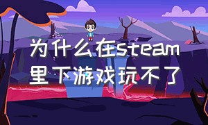 为什么在steam里下游戏玩不了