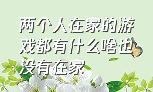 两个人在家的游戏都有什么啥也没有在家