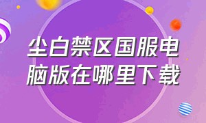 尘白禁区国服电脑版在哪里下载